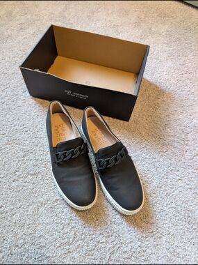 Naturalizer Black Slip-On- Size 6.5-  Chain-Trim Shoes- Women